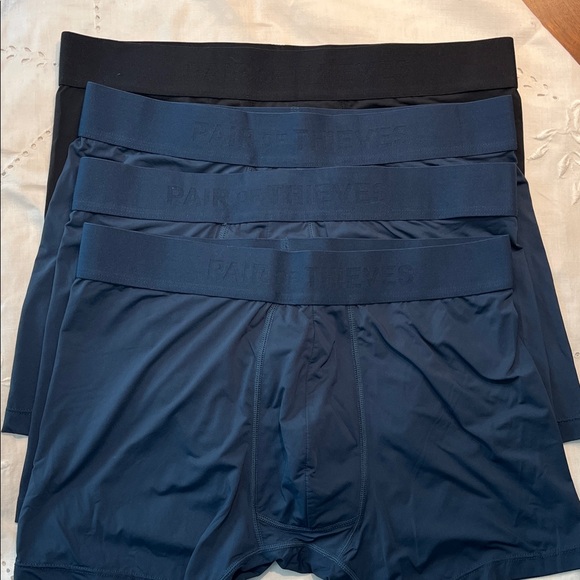 Pair of Theives Men's Black and Blue Boxer Briefs - Picture 1 of 8